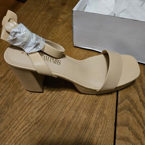 DREAM PAIRS Platform Heels for WOMEN'S 8 High Block Chunky Open Toe Ankle Strap - Picture 8 of 9